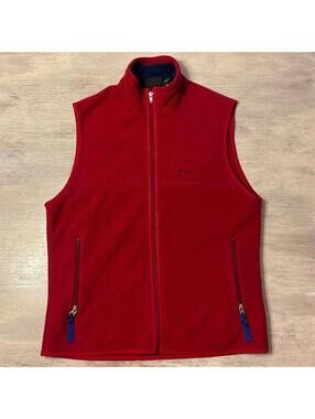 Vintage Early 2000’s Patagonia Red Synchilla Red Zip up Men’s Vest Size M